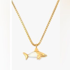 Pura Vida X Sharkweek- Shark Shimmer Pendant Necklace- gold; like new